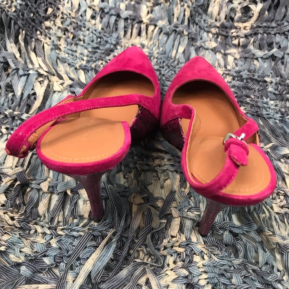 Sigerson Morrison Monte 2 Suede & Snakeskin Pumps - Picture 7 of 8